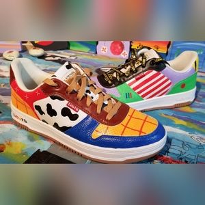 9.5 custom painted Levi's Strouse "Toy Story" shoes